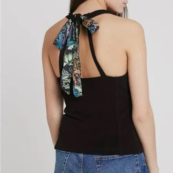 Free People Black Open Back Tank Top - Picture 4 of 15
